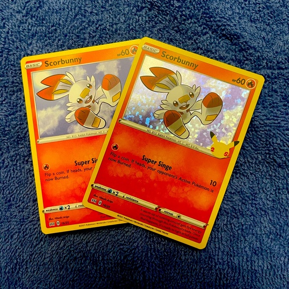 Pokmon 25th Anniversary McDonalds Scorbunny set